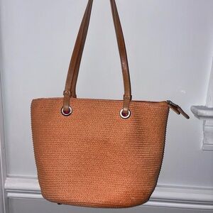 Straw Orange Tote Bag
